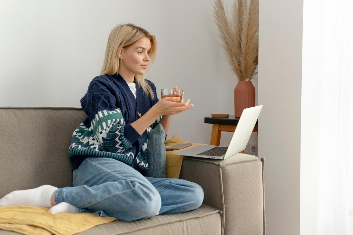 Professional presenting financial concepts during live webinar session